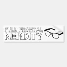 Fulla Frontal Nerdity Bildekal
