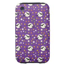 Fun Full Moon with Spooky Bats and Fun Stars iPhone 3 Tough Cover