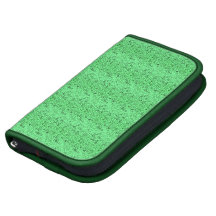 Fun Peridot Green Tiny Bubble Circles Abstract Folio Planners