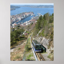 Funicular i den Bergen affischen