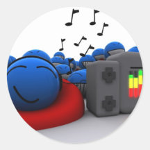 Funky_House_Music_DJ_Smileys Klistermärken