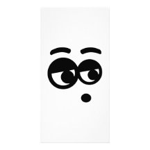Funny face eyes picture card