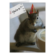 Funny Squirrel 21st Birthday Card