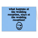 Funny wedding reception card