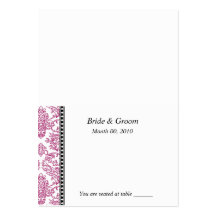 Fuschia som gifta sig Placecards Visitkort Mallar