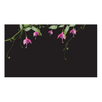 Fushia blommor profilerar kortet visitkort