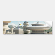 FuturistiskaSci-Fi townscape Bildekaler
