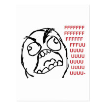 Fuuuu för ursinnegrabbfuuu vykort