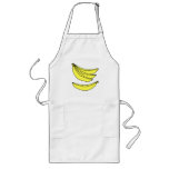 Fyra gula Bananas. Förkläde
