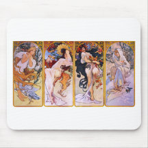 Fyra säsonger av Alphonse Mucha Musmatta