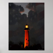 Fyren med sjunker print