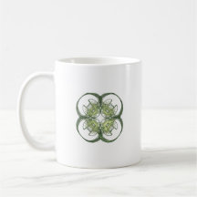 Fyrklöver Fractalkonst för modern Look Kaffe Muggar
