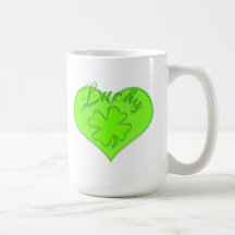 Fyrklöver Shamrock för lycklig hjärta Mugg