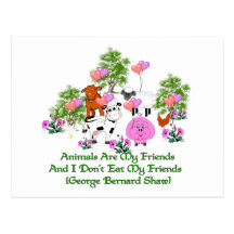 G.B. Shaw Vegetarian citationstecken Vykort