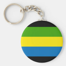 Gabon flagga nyckel ringar