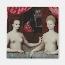 Gabrielle d'Estrees och henne syster Kylskåpmagneter