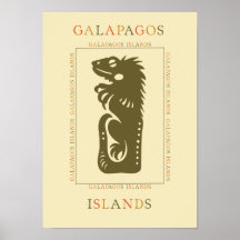 Galapagos leguan print