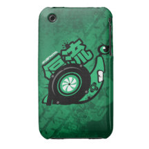 Galen drivapatrull - Turbo snigel (grönt) iPhone 3 Covers