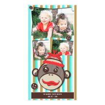 Galen hattsock monkey Photocards Anpassade Foto Kort