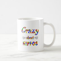 Galet om flodhästar kaffe kopp