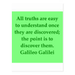 Galileo citationstecken vykort