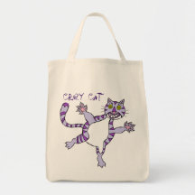 galna kattlilor, galen katt tote bag