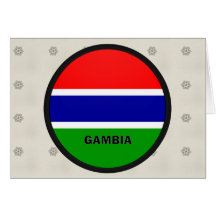 Gambia Roundel kvalitets- flagga Hälsningskort