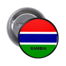 Gambia Roundel kvalitets- flagga Knappar