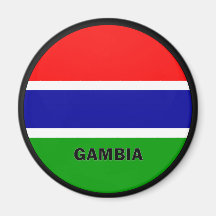 Gambia Roundel kvalitets- flagga Kylskåpmagneter