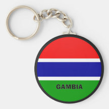 Gambia Roundel kvalitets- flagga Nyckel Ringar