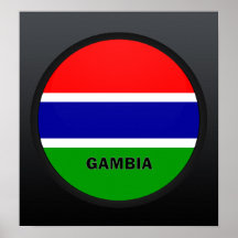 Gambia Roundel kvalitets- flagga Posters