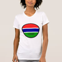 Gambia Roundel kvalitets- flagga Tee