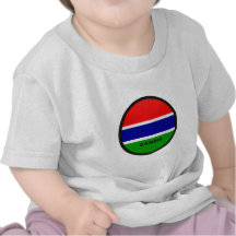 Gambia Roundel kvalitets- flagga Tee Shirt