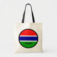 Gambia Roundel kvalitets- flagga Tygkasse