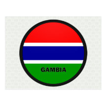 Gambia Roundel kvalitets- flagga Vykort