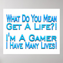 Gamer för många liv print