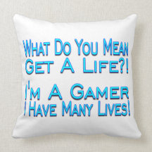 Gamer för många liv prydnadskuddar