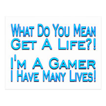 Gamer för många liv vykort