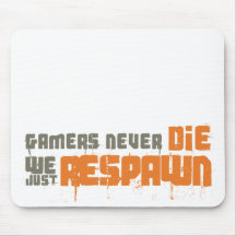 Gamers dör aldrig oss precis Respawn Musmattor