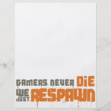 Gamers dör aldrig oss precis Respawn Full Färg Flygblad