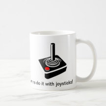 Gamers gör det med styrspakar kaffe mugg