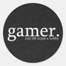 Gamerverklighet Rund Klistermärke