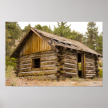 Gammal bergkabin posters