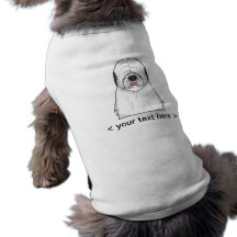 Gammal engelsk Sheepdogtecknadpersonlig Djurkläder