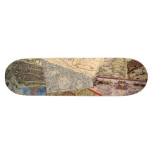 Gammal kartorCollage Skate Board Decks