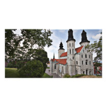 Gammal kyrka i Visby Sverige