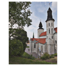 Gammal kyrka i Visby Sverige