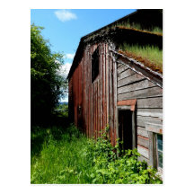 Gammal ladugård vykort