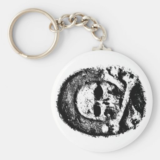 Gammal skallekaychain nyckel ring