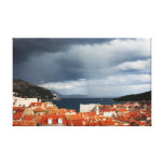 Gammal stad av Dubrovnik i Kroatien Kanvasduk Med Gallerikvalitet